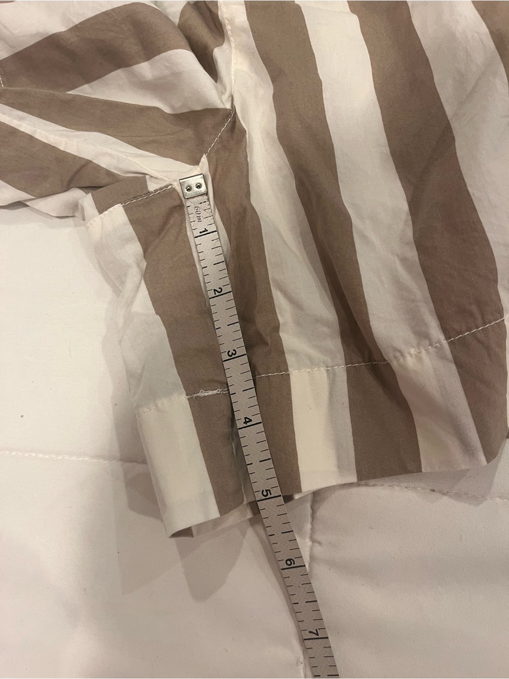 Aerie Striped Tan White Shorts SMALL Pockets Pull on Elastic Casual Boxer Lounge - Picture 7 of 8